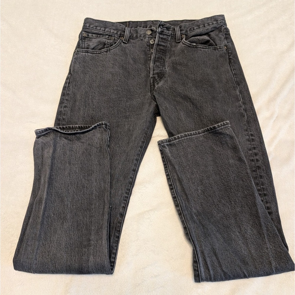 Levi's 501 Button Fly Jeans Men's 32x32 Black Denim